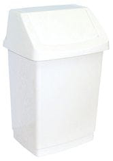 MERIDA Koš na odpadky s víkem - 25 x 46 x 24 cm / bílá / 15 litrů